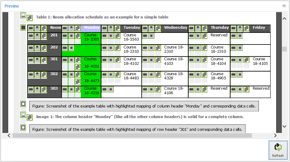 Preview: Simple table - Scope: Column